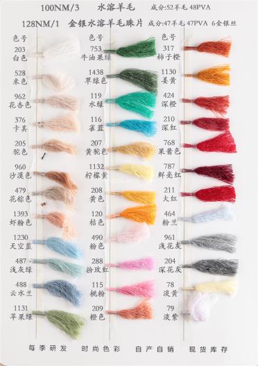 1/128金銀水溶羊毛珠片/3/100水溶羊毛