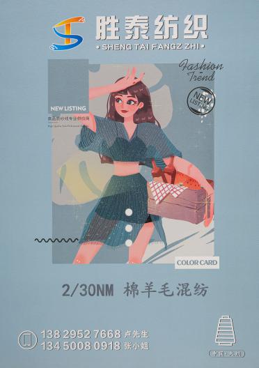 2/30NM棉羊毛混紡