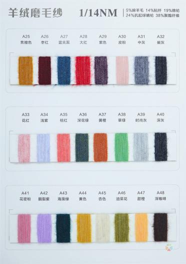 1/14NM 羊絨磨毛紗
