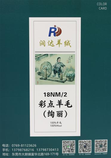 18NM/2 彩點(diǎn)羊毛(絢麗)