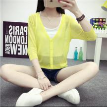 超薄開衫女針織衫
