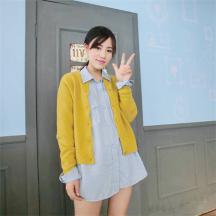 純色開衫小外套