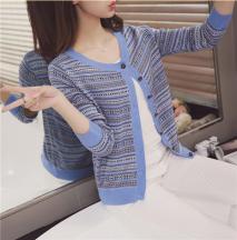 長袖開衫薄毛衣外套女