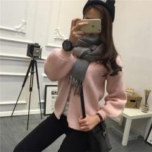 毛衣開(kāi)衫韓版短款針織衫春秋外套女春季春裝新款春款女裝衣服