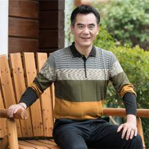 秋季新款男士羊毛衫中老年爸爸男裝