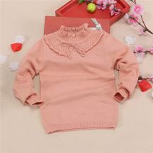 秋裝新品韓版粉色長(zhǎng)袖女童毛衣
