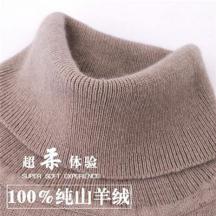 秋冬百搭羊絨衫女高領修身套頭毛衣